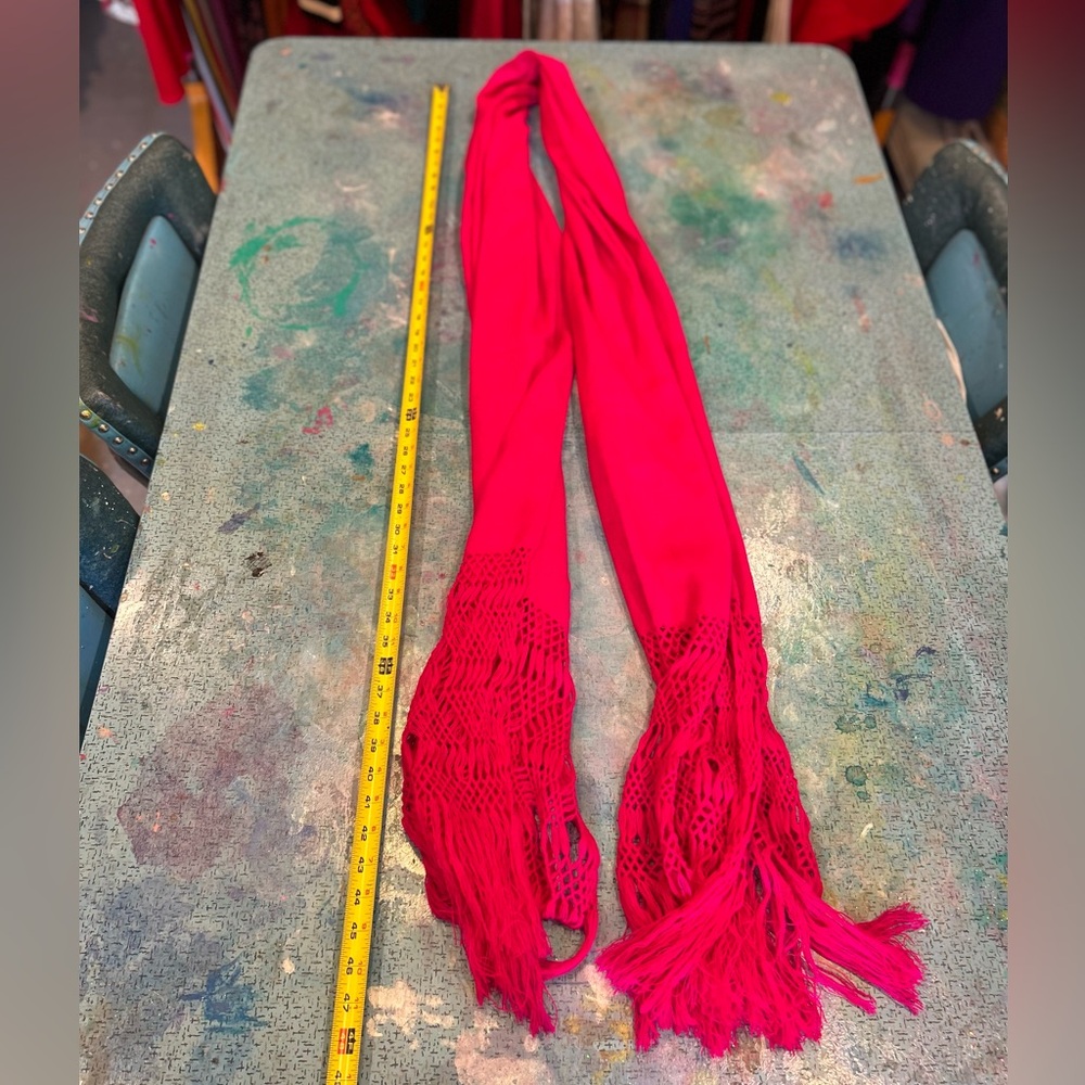 Vivid Raspberry Pink Scarf - Picture 5 of 5